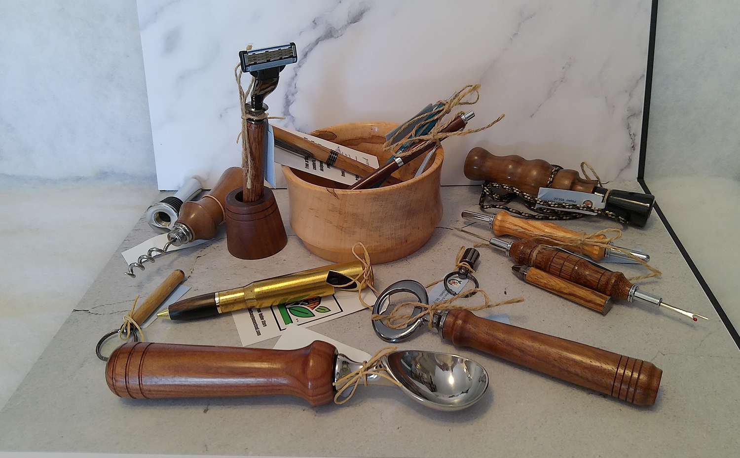 Hand-crafted items from wood or other natural materials