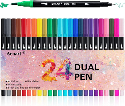 AenArt Dual Brush Marker Pens image 2