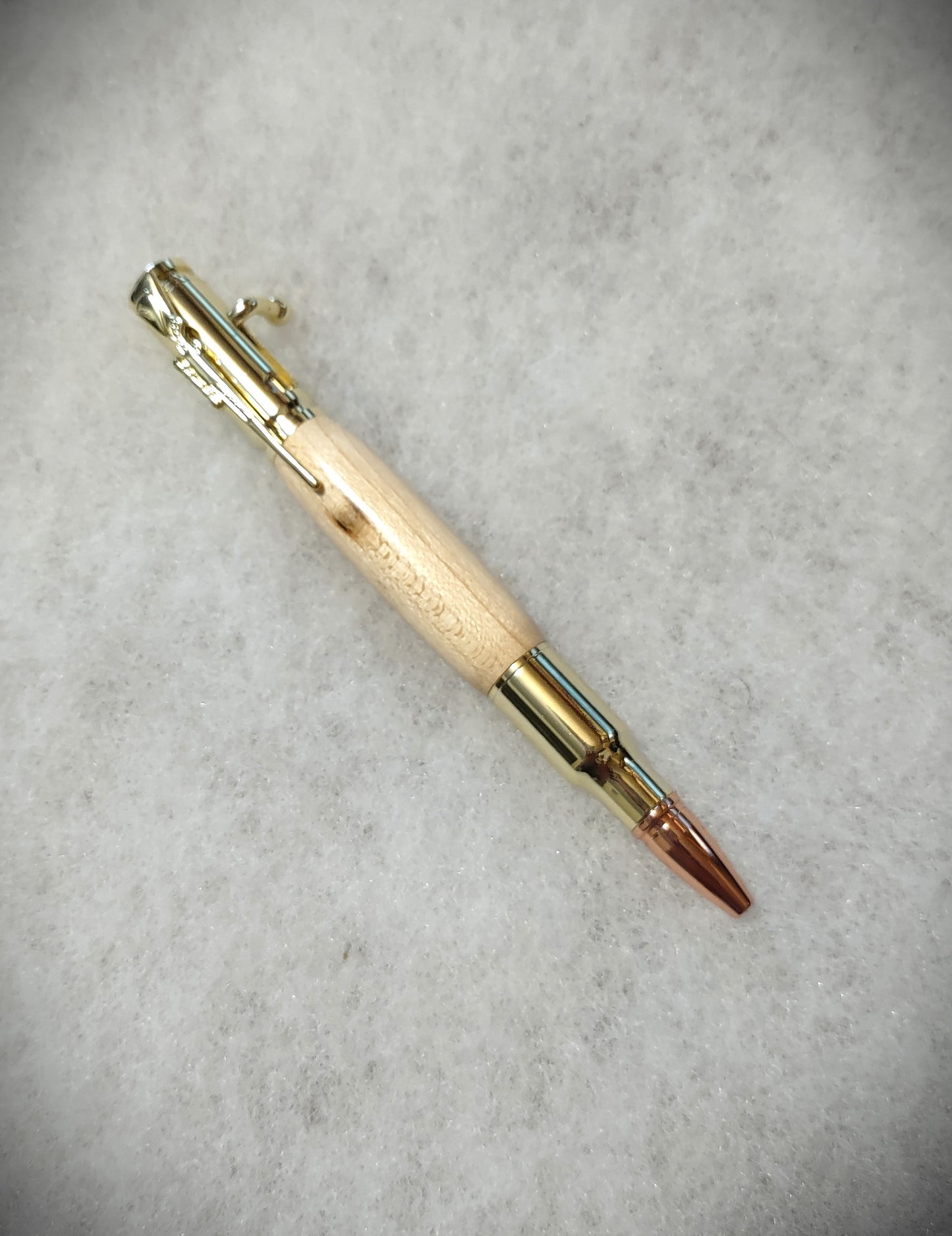 30 Caliber Bolt Action Cartridge Gold Pen Handcrafted