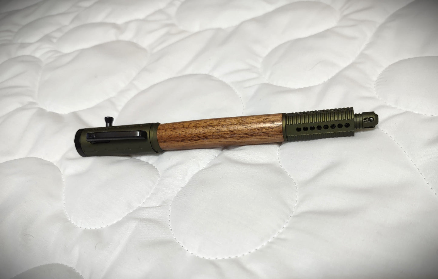 Semi-Automatic Rifle Side Action Click Pen Olive Drab Handcrafted