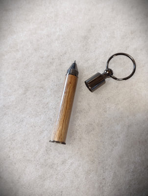 Mini Ballpoint Pen and Key Ring Handcrafted image 1