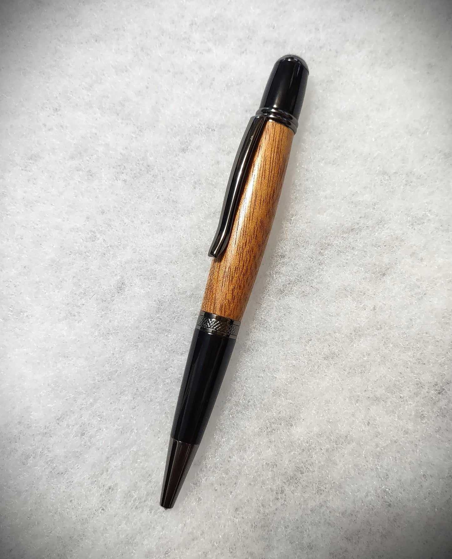 Gatsby Ballpoint Pen in Black and Gun Metal Handcrafted