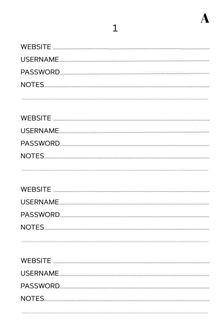 Password Logbook