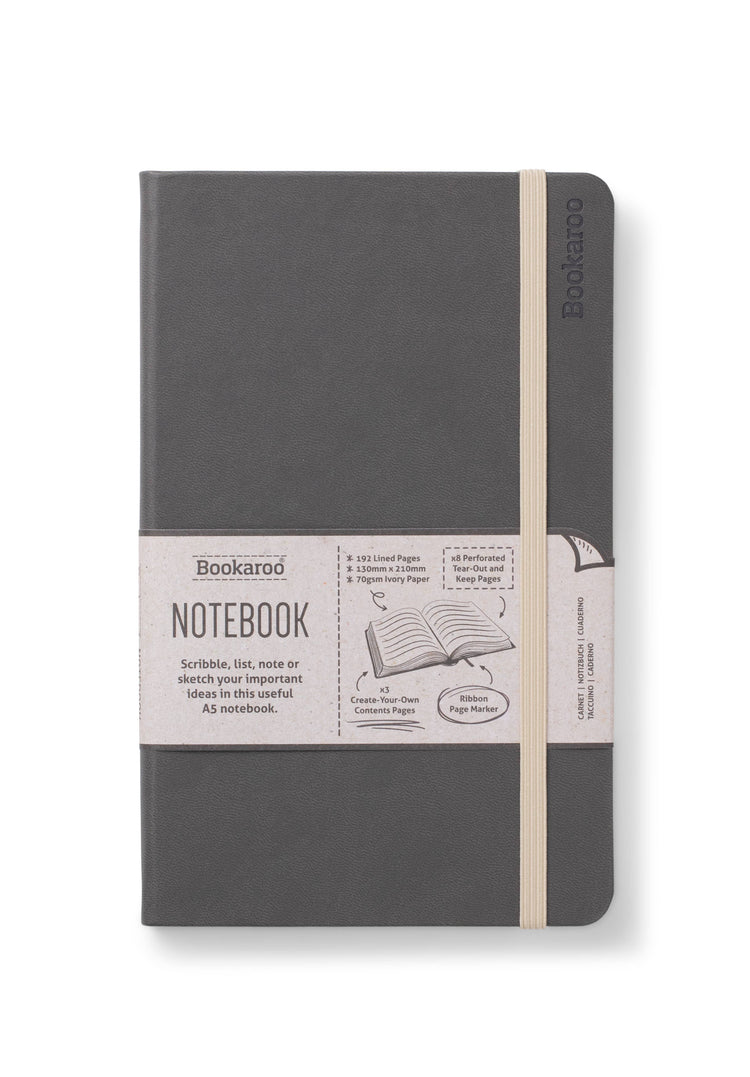 Bookaroo A5 Notebook: Charcoal